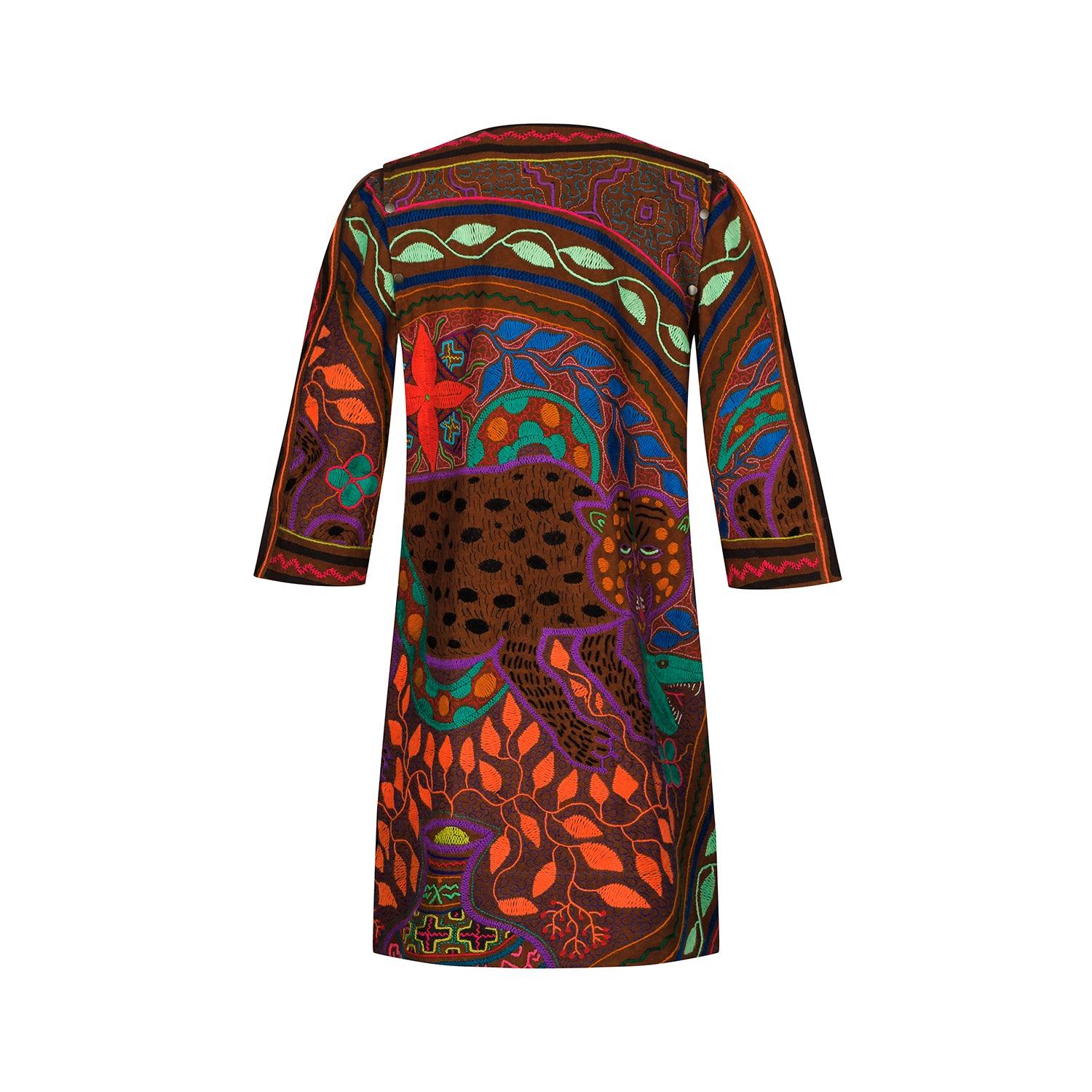 Amazonas Midi Coat W/ Removable Sleeves | Jaguar Flow