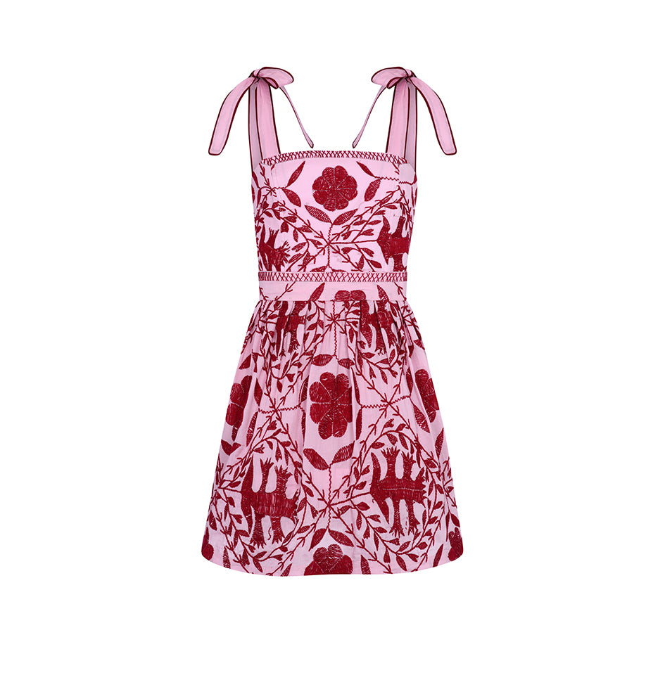 Bari Mini Pleated Corset Dress | Floral Dream